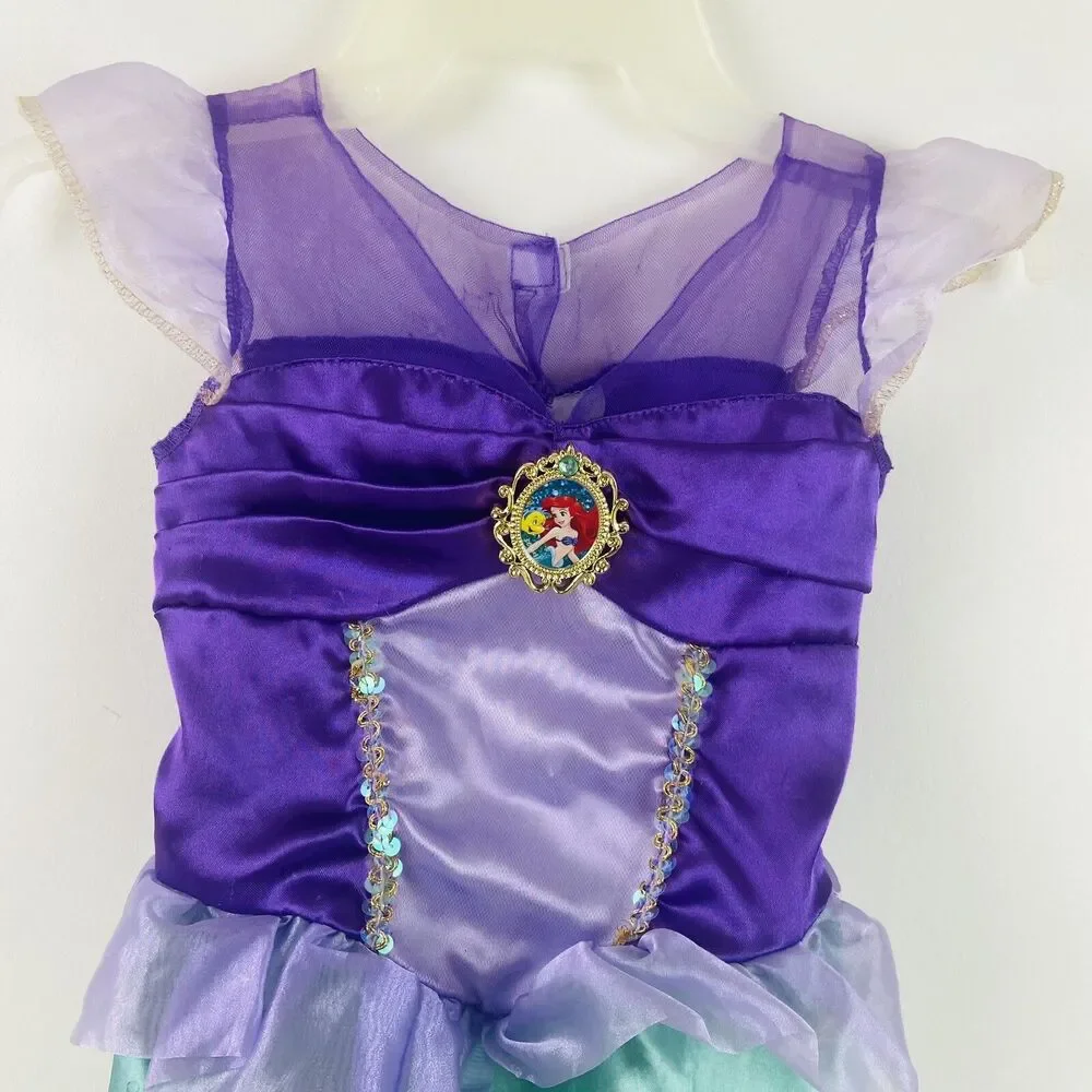 Disney Ariel Little Mermaid Girls 4-6X Princess Halloween Costume Dress